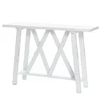 Consolle e tavolo da ingresso LuxenHome Farmhouse bianchi da 48 W