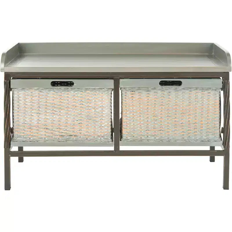 Noah Wooden Storage Bench - AMH6528 - Safavieh Couture