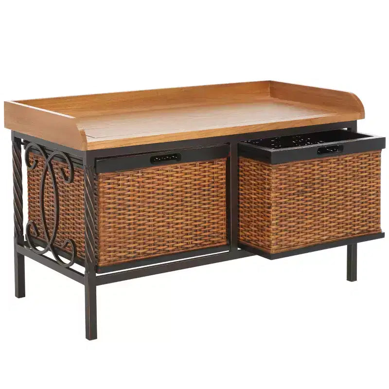 Panca Contenitore in Legno Noah - AMH6528 - Safavieh Couture