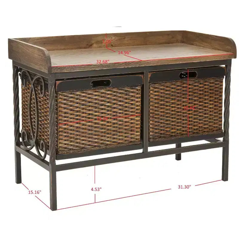 Panca Contenitore in Legno Noah - AMH6528 - Safavieh Couture