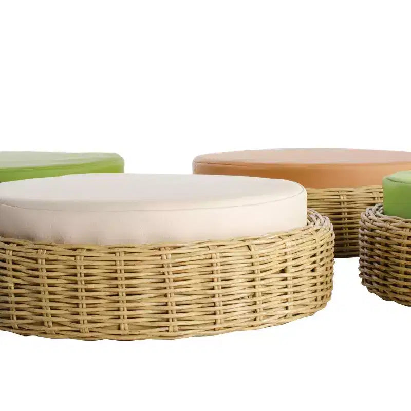 Kaplan Early Learning Pouf in Vimini Lavabile - Set da 4