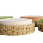 Kaplan Early Learning Pouf in Vimini Lavabile - Set da 4