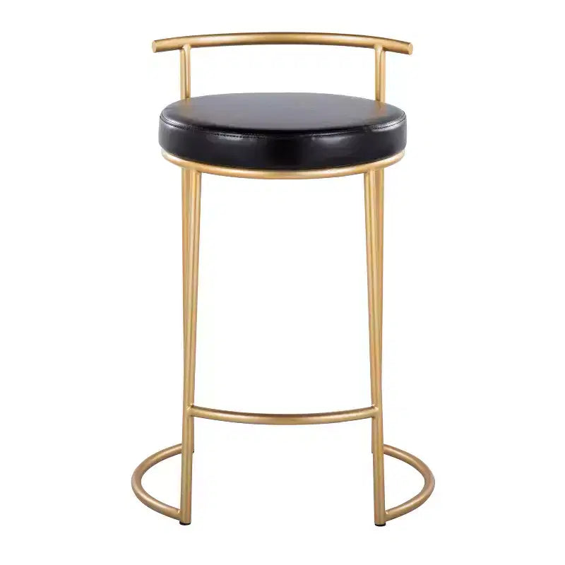 Set di 2 sgabelli da bar Fuji rotondi altezza bancone - LumiSource