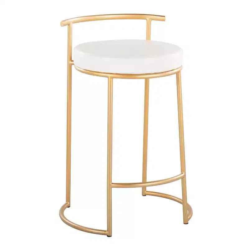 Set di 2 sgabelli da bar Fuji rotondi altezza bancone - LumiSource