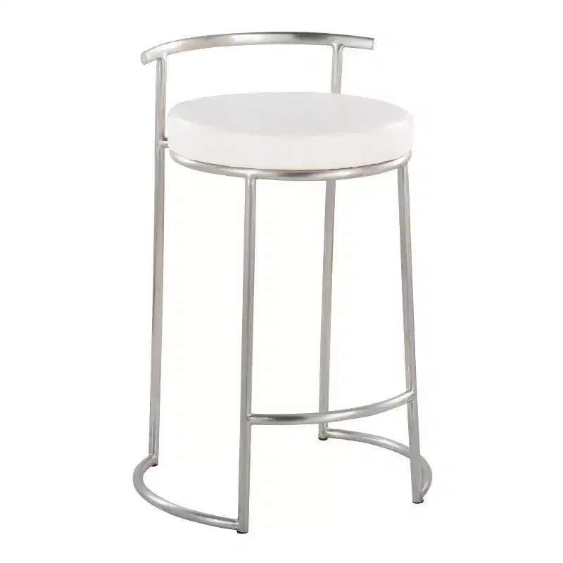 Set di 2 sgabelli da bar Fuji rotondi altezza bancone - LumiSource
