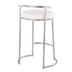 Set di 2 sgabelli da bar Fuji rotondi altezza bancone - LumiSource