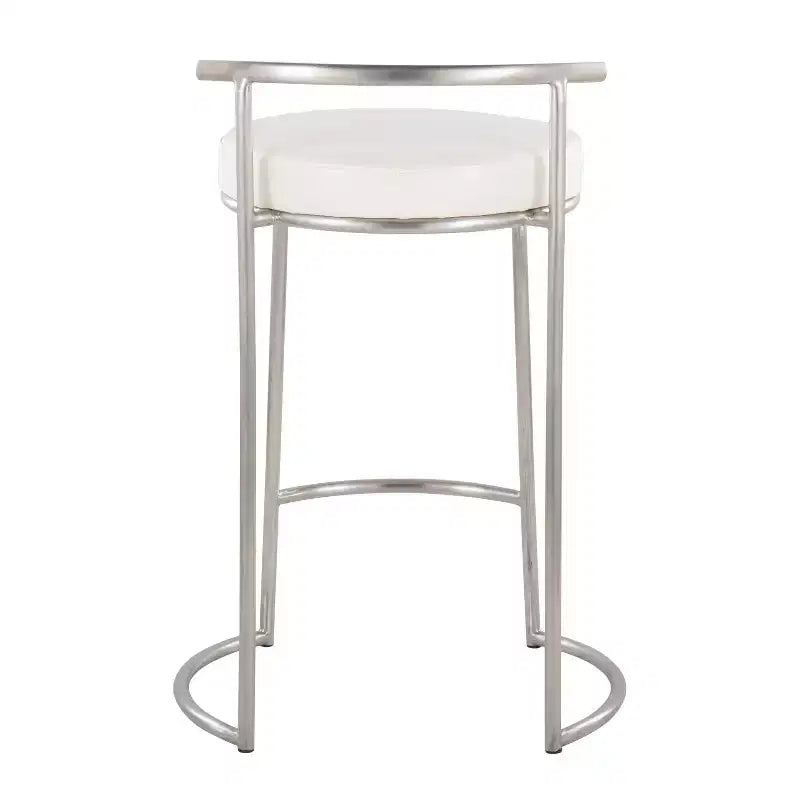 Set di 2 sgabelli da bar Fuji rotondi altezza bancone - LumiSource