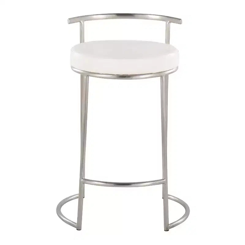 Set di 2 sgabelli da bar Fuji rotondi altezza bancone - LumiSource