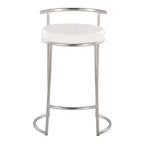 Set di 2 sgabelli da bar Fuji rotondi altezza bancone - LumiSource