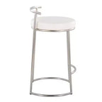 Set di 2 sgabelli da bar Fuji rotondi altezza bancone - LumiSource