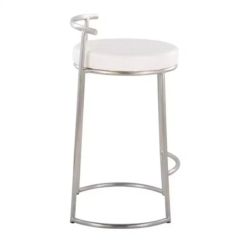 Set di 2 sgabelli da bar Fuji rotondi altezza bancone - LumiSource