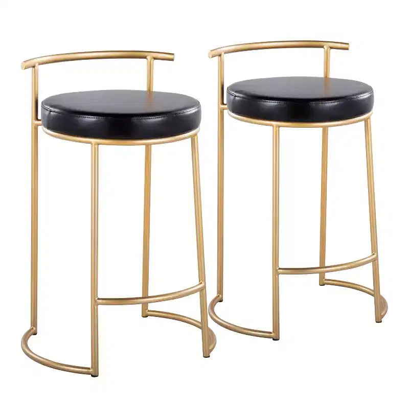 Set di 2 sgabelli da bar Fuji rotondi altezza bancone - LumiSource