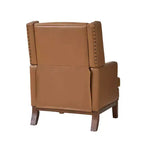 Poltrona Pedro in vera pelle con struttura in legno massello e cuscino seduta sfoderabile|ART OF LIVING DESIGNS