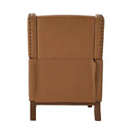 Poltrona Pedro in vera pelle con struttura in legno massello e cuscino seduta sfoderabile|ART OF LIVING DESIGNS