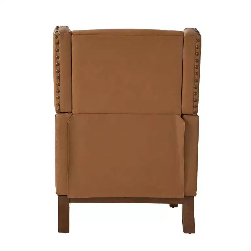 Poltrona Pedro in vera pelle con struttura in legno massello e cuscino seduta sfoderabile|ART OF LIVING DESIGNS