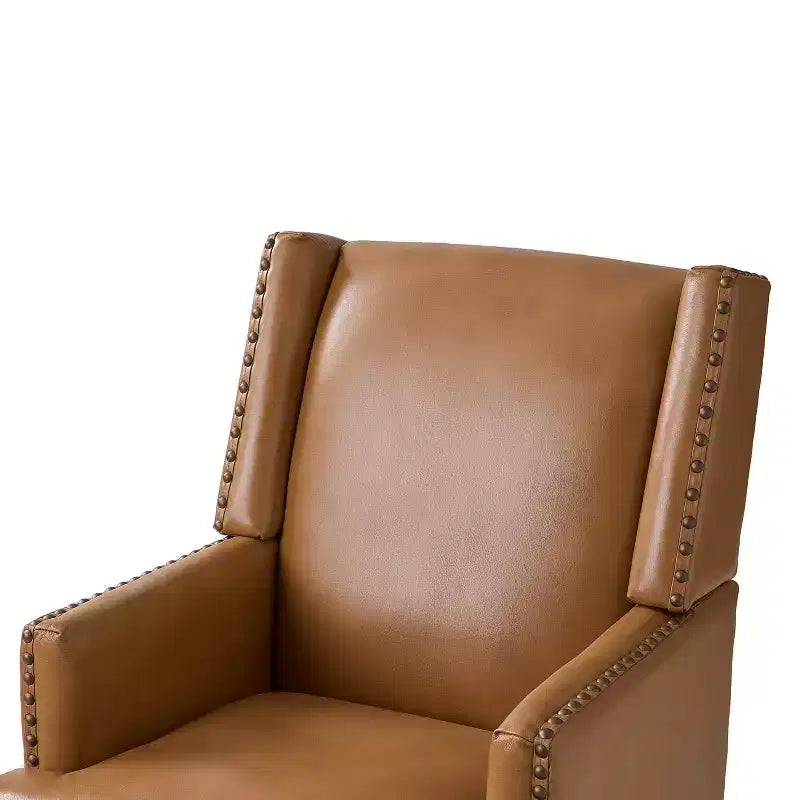 Poltrona Pedro in vera pelle con struttura in legno massello e cuscino seduta sfoderabile|ART OF LIVING DESIGNS