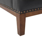 Poltrona Pedro in vera pelle con struttura in legno massello e cuscino seduta sfoderabile|ART OF LIVING DESIGNS