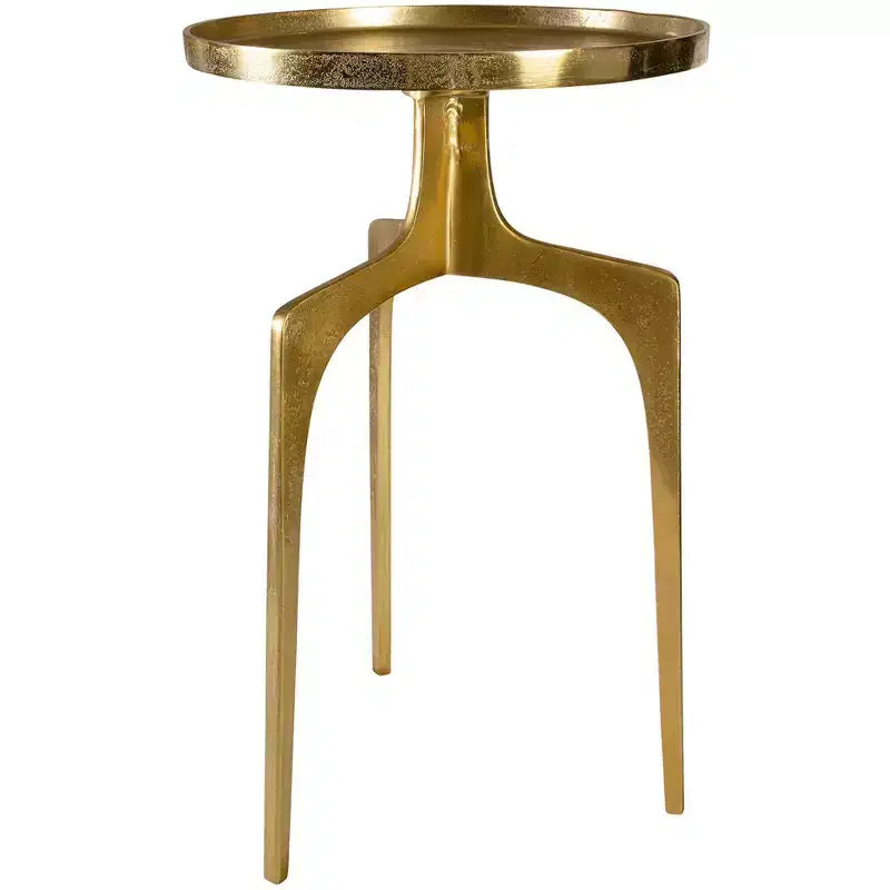 Uttermost Kenna 16 Wide Textured Soft Gold Aluminum Accent Table