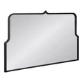 Kate and Laurel Gezella Scalloped Metal Arch Mirror, 37x24, Black