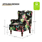 Poltrona Theodor con gambe a fuso per salotto e camera da letto | ART OF LIVING DESIGNS