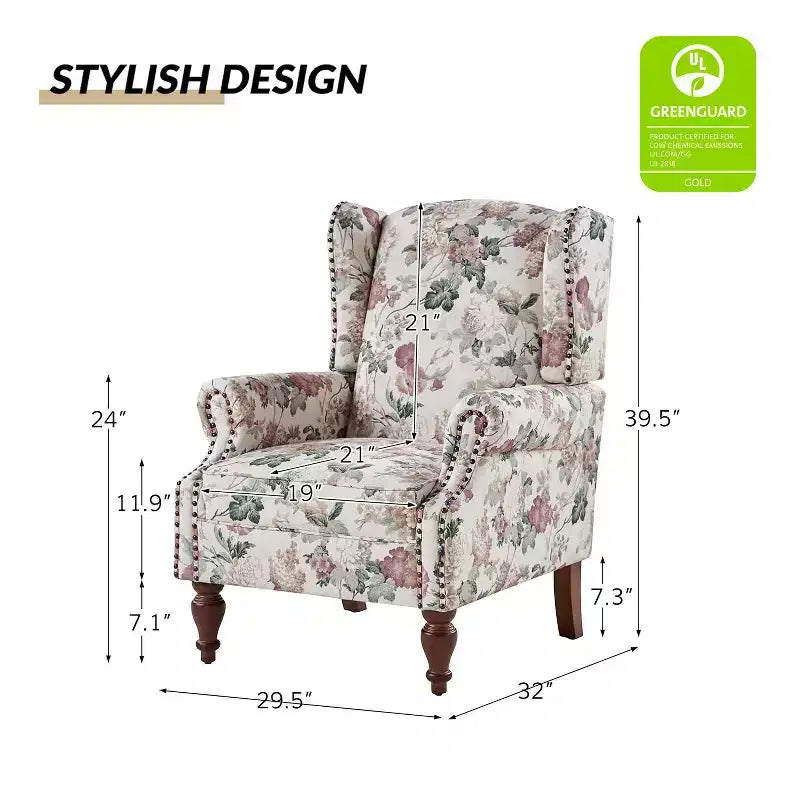 Poltrona Theodor con gambe a fuso per salotto e camera da letto | ART OF LIVING DESIGNS