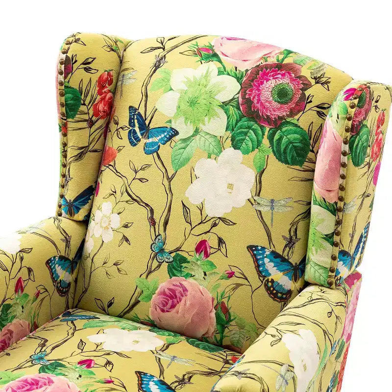 Poltrona Theodor con gambe a fuso per salotto e camera da letto | ART OF LIVING DESIGNS