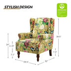 Poltrona Theodor con gambe a fuso per salotto e camera da letto | ART OF LIVING DESIGNS