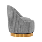 Poltrona girevole Leela imbottita in bouclé - Manhattan Comfort