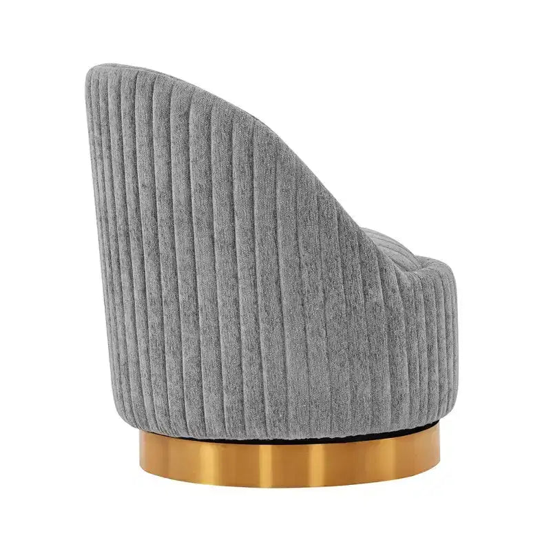 Poltrona girevole Leela imbottita in bouclé - Manhattan Comfort