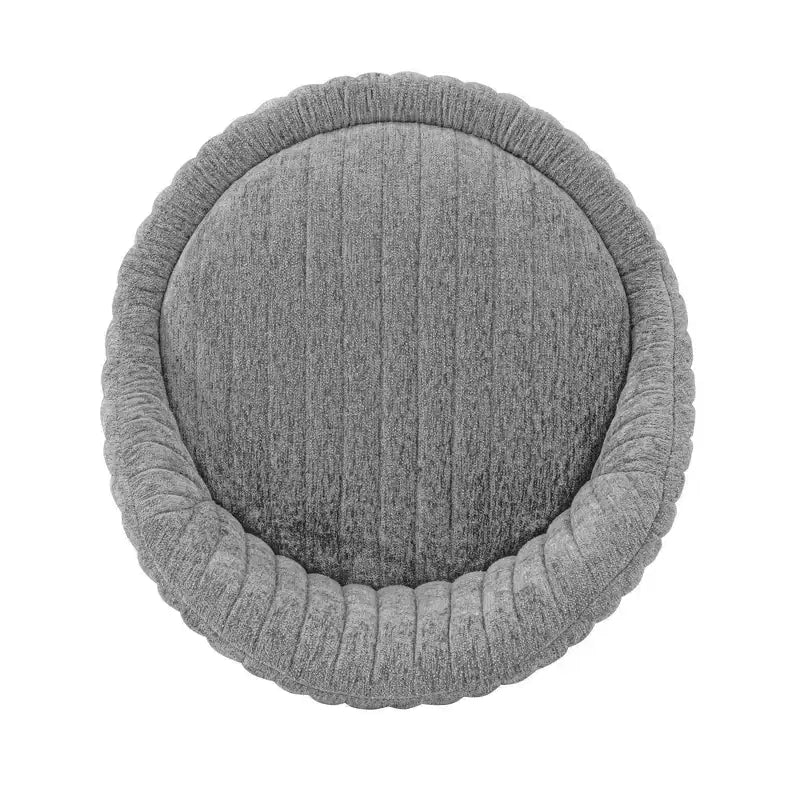 Poltrona girevole Leela imbottita in bouclé - Manhattan Comfort