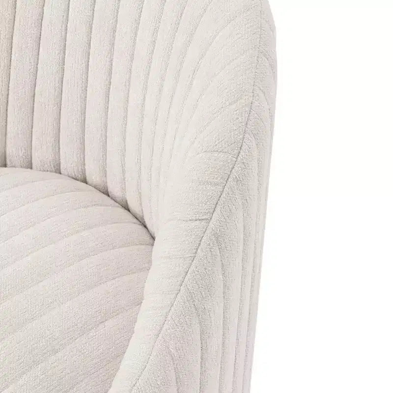 Poltrona girevole Leela imbottita in bouclé - Manhattan Comfort