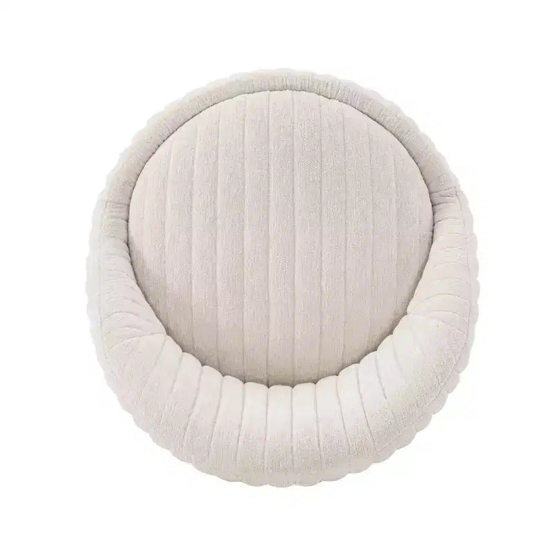 Poltrona girevole Leela imbottita in bouclé - Manhattan Comfort