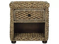 Musa 1 Drawer Nightstand - SEA8003 - Brown Wash - Safavieh