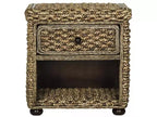 Musa 1 Drawer Nightstand - SEA8003 - Brown Wash - Safavieh