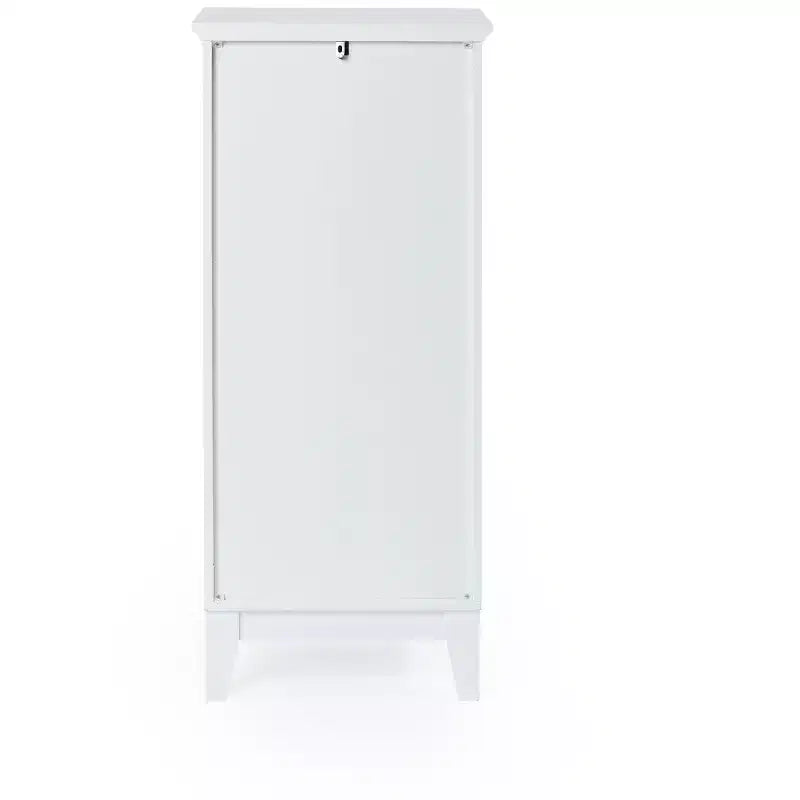 LuxenHome Mobiletto contenitore stretto da bagno in legno MDF bianco