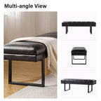 Fritz Panca Imbottita 52,5 W con Design Moderno a Canali Trapuntati e Gambe in Metallo|ART OF LIVING DESIGNS