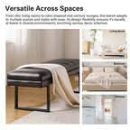 Fritz Panca Imbottita 52,5 W con Design Moderno a Canali Trapuntati e Gambe in Metallo|ART OF LIVING DESIGNS
