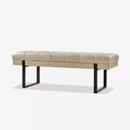 Fritz Panca Imbottita 52,5 W con Design Moderno a Canali Trapuntati e Gambe in Metallo|ART OF LIVING DESIGNS