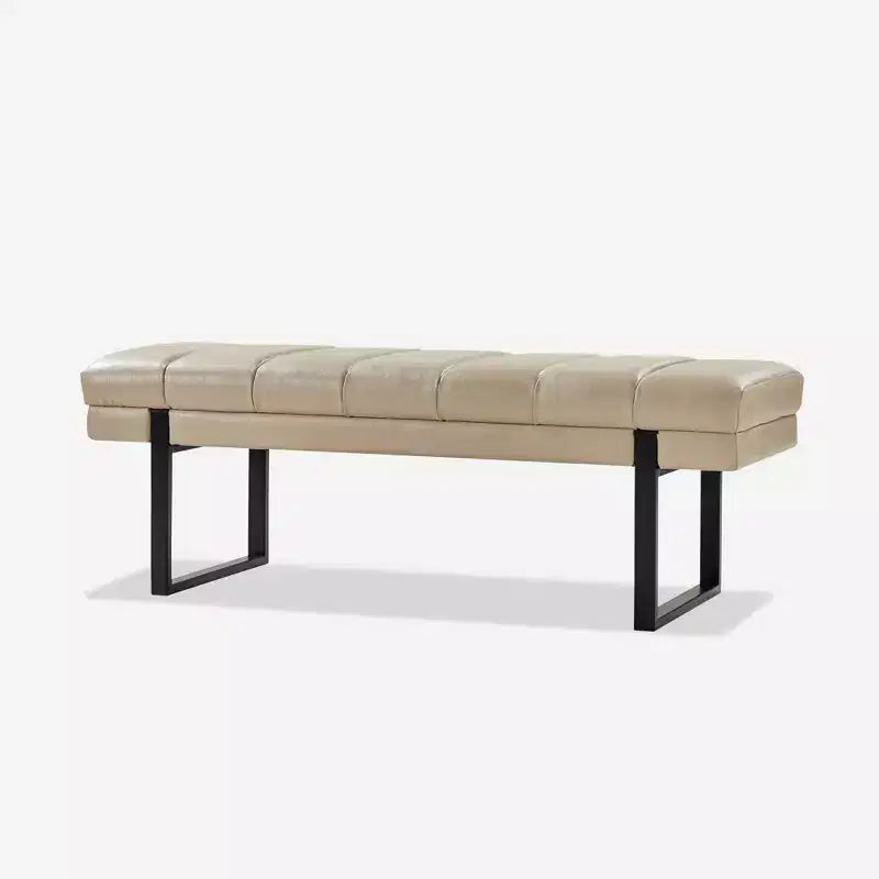 Fritz Panca Imbottita 52,5 W con Design Moderno a Canali Trapuntati e Gambe in Metallo|ART OF LIVING DESIGNS