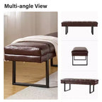 Fritz Panca Imbottita 52,5 W con Design Moderno a Canali Trapuntati e Gambe in Metallo|ART OF LIVING DESIGNS