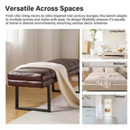 Fritz Panca Imbottita 52,5 W con Design Moderno a Canali Trapuntati e Gambe in Metallo|ART OF LIVING DESIGNS