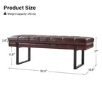 Fritz Panca Imbottita 52,5 W con Design Moderno a Canali Trapuntati e Gambe in Metallo|ART OF LIVING DESIGNS