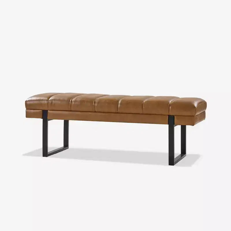 Fritz Panca Imbottita 52,5 W con Design Moderno a Canali Trapuntati e Gambe in Metallo|ART OF LIVING DESIGNS