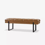 Fritz Panca Imbottita 52,5 W con Design Moderno a Canali Trapuntati e Gambe in Metallo|ART OF LIVING DESIGNS