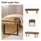 Fritz Panca Imbottita 52,5 W con Design Moderno a Canali Trapuntati e Gambe in Metallo|ART OF LIVING DESIGNS