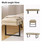 Fritz Panca Imbottita 52,5 W con Design Moderno a Canali Trapuntati e Gambe in Metallo|ART OF LIVING DESIGNS
