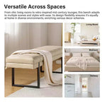 Fritz Panca Imbottita 52,5 W con Design Moderno a Canali Trapuntati e Gambe in Metallo|ART OF LIVING DESIGNS