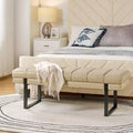 Fritz Panca Imbottita 52,5 W con Design Moderno a Canali Trapuntati e Gambe in Metallo|ART OF LIVING DESIGNS