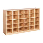 ECR4Kids 30 Cubby Mobile Tray Storage Cabinet, 5x6, Classroom Furniture