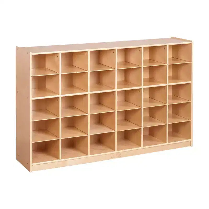 ECR4Kids 30 Cubby Mobile Tray Storage Cabinet, 5x6, Classroom Furniture